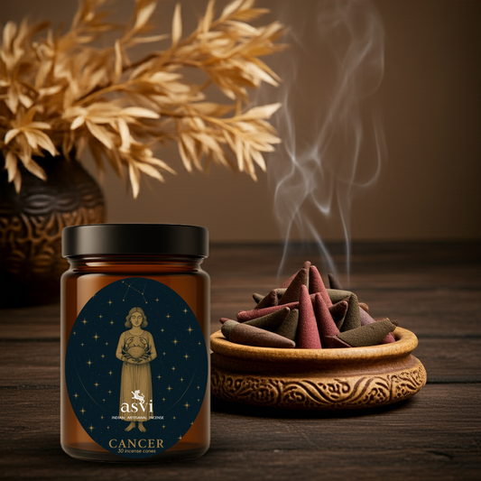 Ayurvedic Zodiac Incense Cones: Cancer Sun Sign