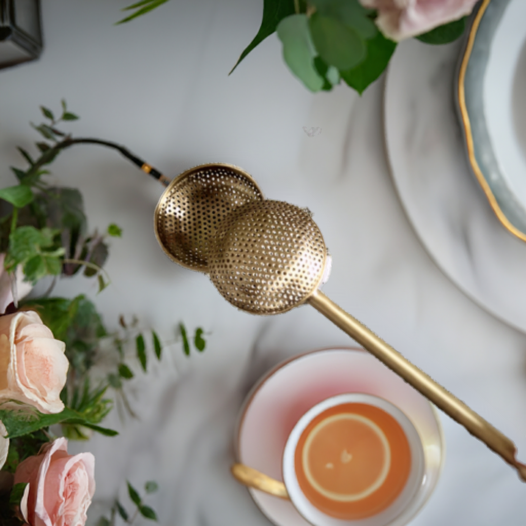 Fill & Dip Tea Infuser – Brass Finish