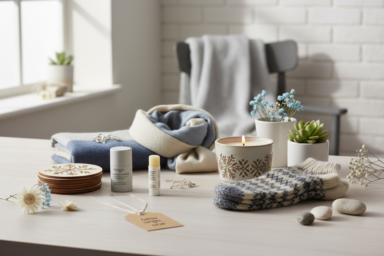 A curated flat-lay of Kalaa's most popular items, including a ceramic mug, a zodiac incense pack, and a hand-blocked textile.