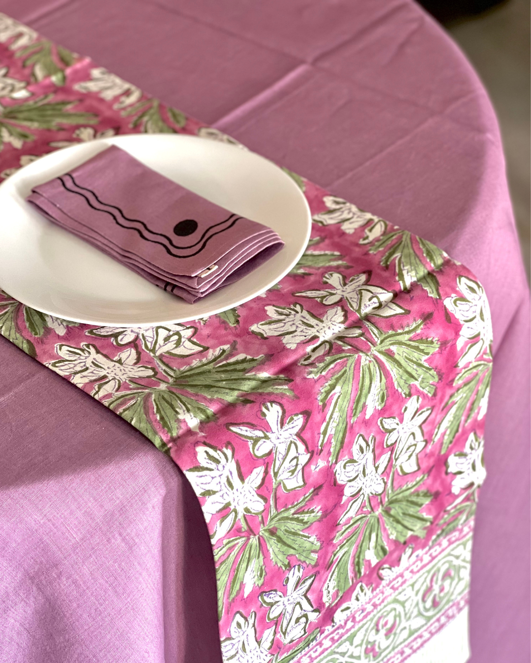 Lavender Linen Table Cloth