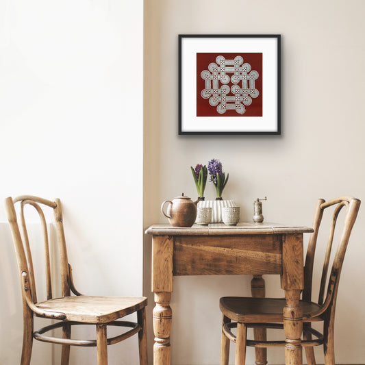 16 Moole Chittara Folk Art Painting | Hand-Painted Indian Sacred Mandala