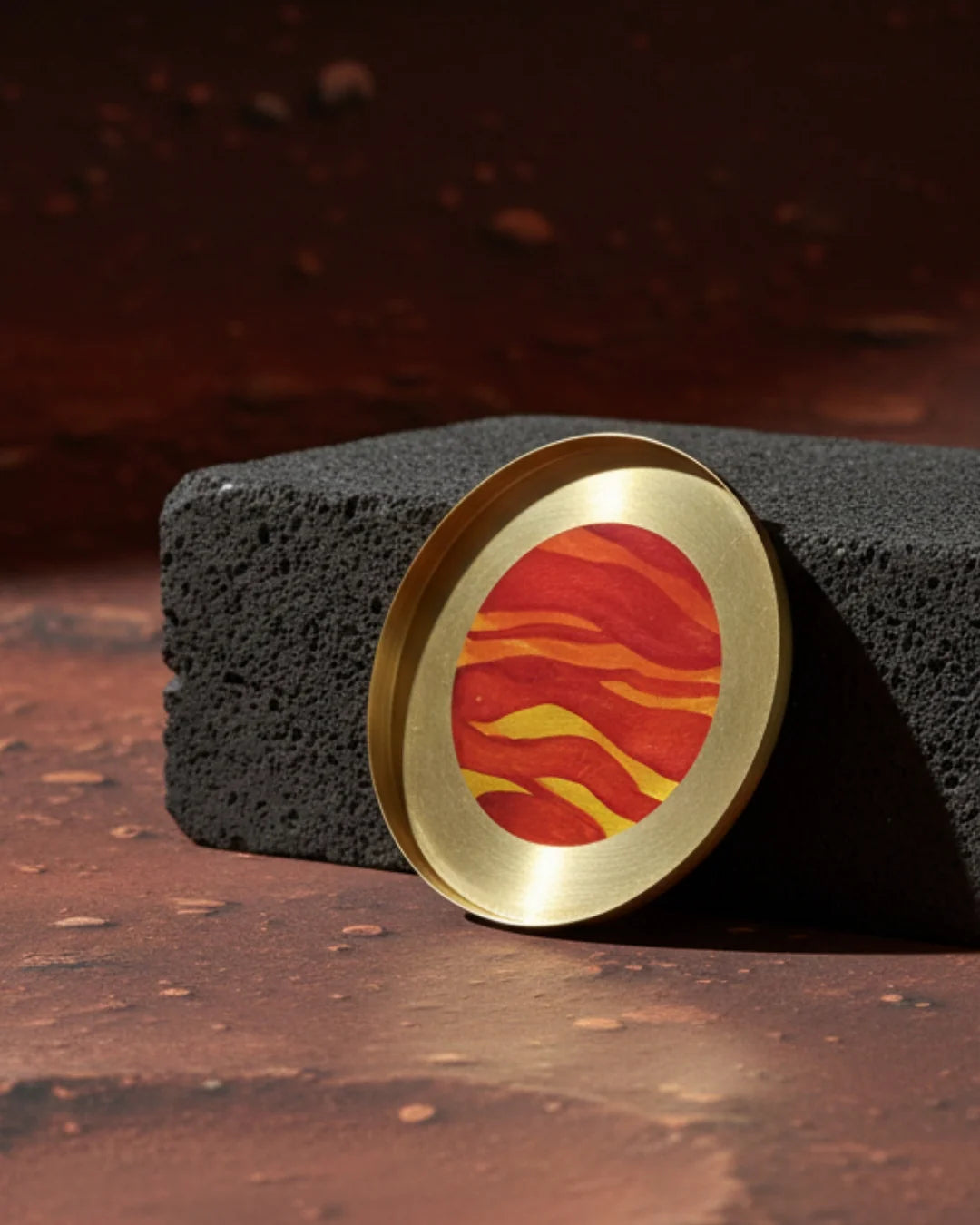 Mangala (Mars) - Brass Coaster