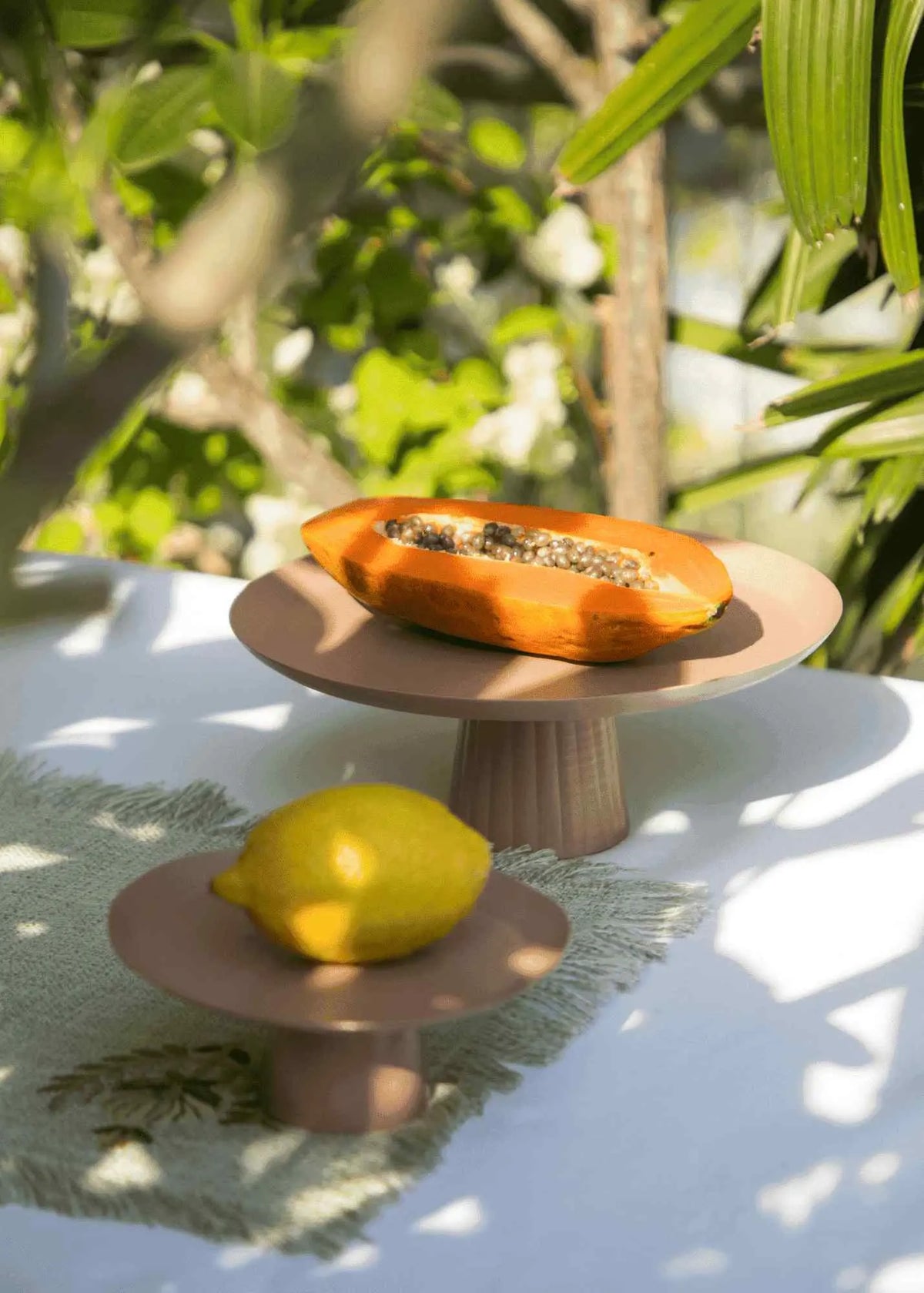 Avisa Dusty Pink Cake Stand | Handcrafted Metal Dessert Pedestal