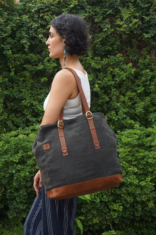 The Bass Tote | Sustainable Handcrafted Tote Bag with utility pouch