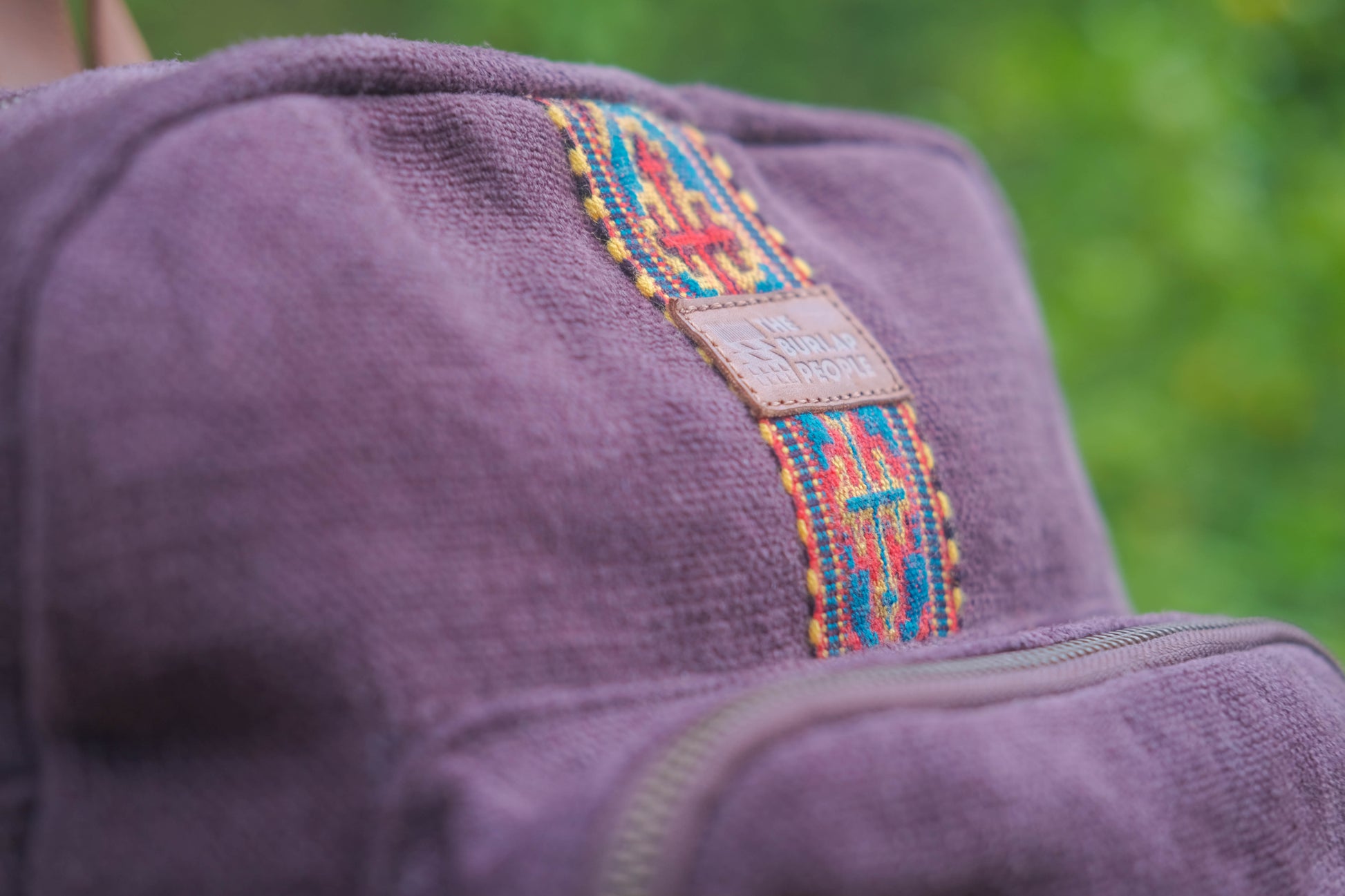 Handmade custom jute and upcycled leather backpack – The Awkward Cousin by Kalaa