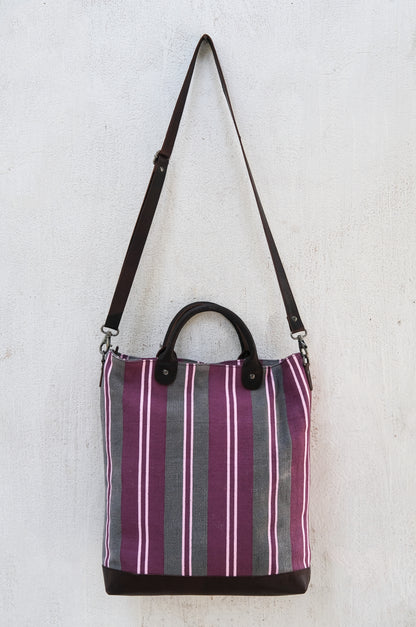 The Striped Forager Bag – Håndvevd strandveske og markedsnett i naturfiber