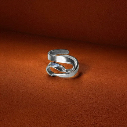 Lìgbà Sculptural Brass Ring | Handcrafted Adjustable Statement Ring