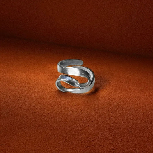 Lìgbà Sculptural Brass Ring | Handcrafted Adjustable Statement Ring