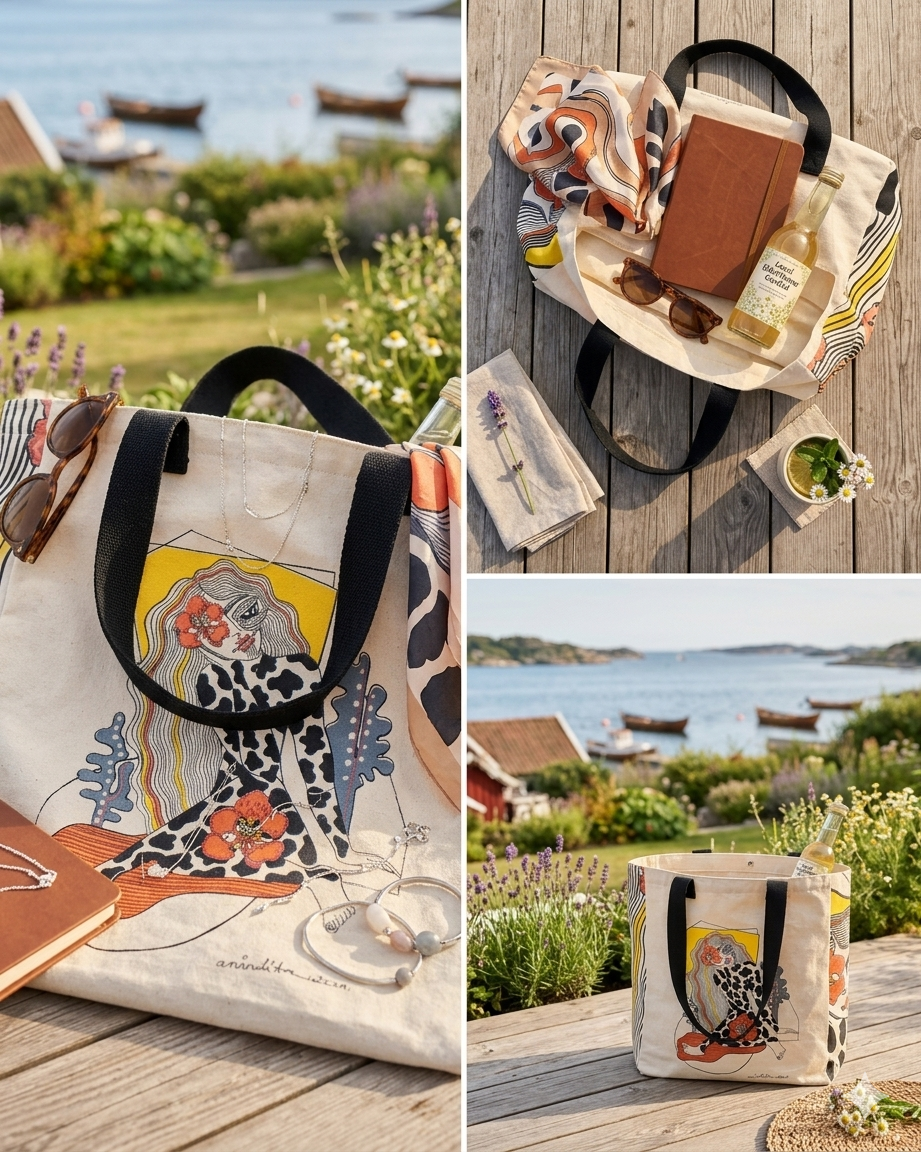 Anindita Artist Edition Tote Bag | Kraftig Resirkulert Bomullskanvas