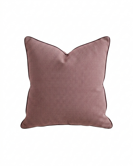 Microchecks Pillow Cover | Organic Cotton Handcrafted Cushion (45cm)