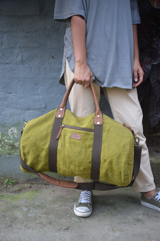 The Original Duffel Bag | Handcrafted Burlap Travel Bag