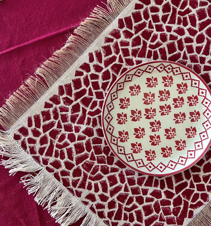 Handwoven Jute Tassel Placemats