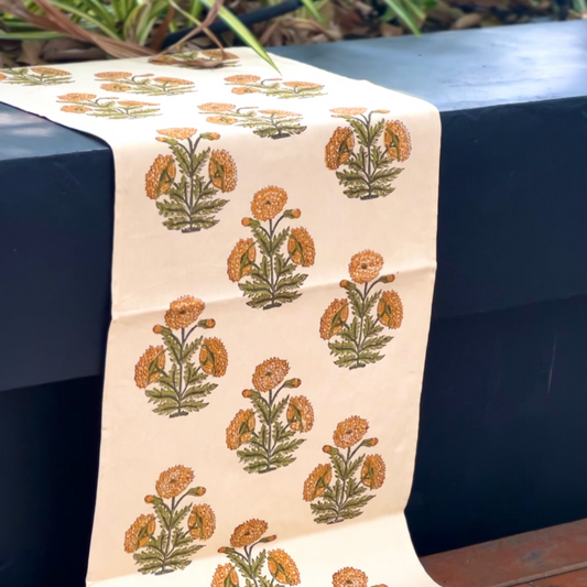 Indian Marigold Table Runner