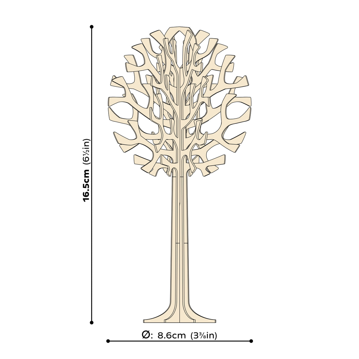 Lovi Tree 16.5cm X Oulu2026 European Capital of Culture | Handcrafted Birch Ornament